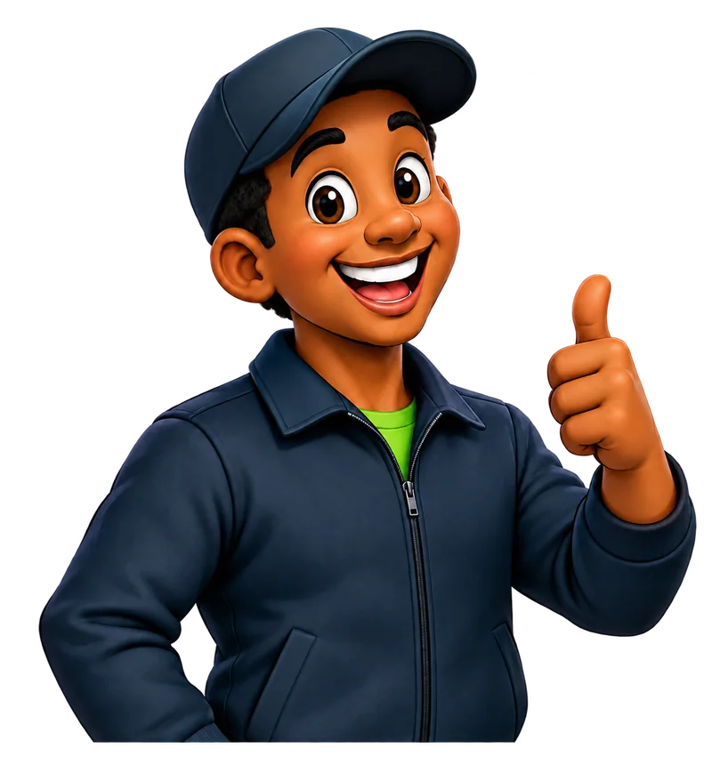 Smiling Mareu driver giving a thumbs up